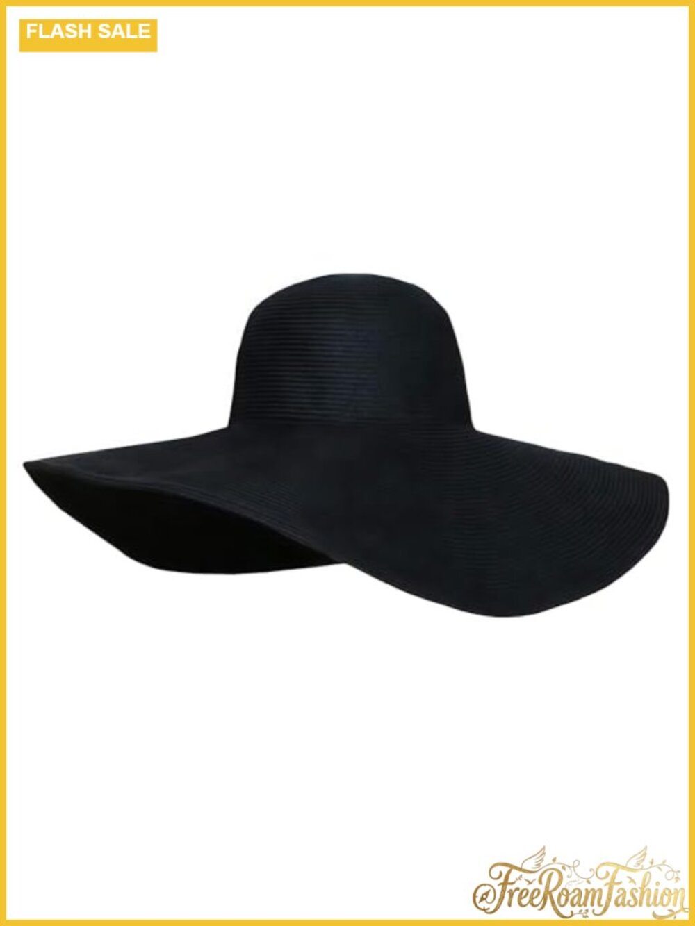 Wide Brim Straw Sun Hat Foldable Roll Up Beach Cap UPF 50 Summer